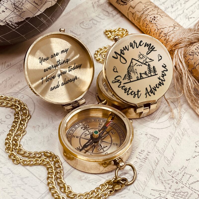 Engraved Personalized Compass