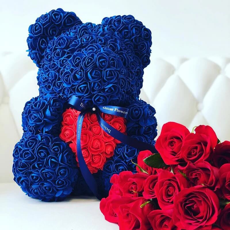Hand-Made Rose Bear