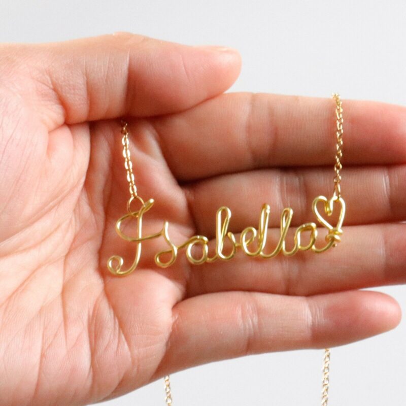 Gold Chain With Engraved Name