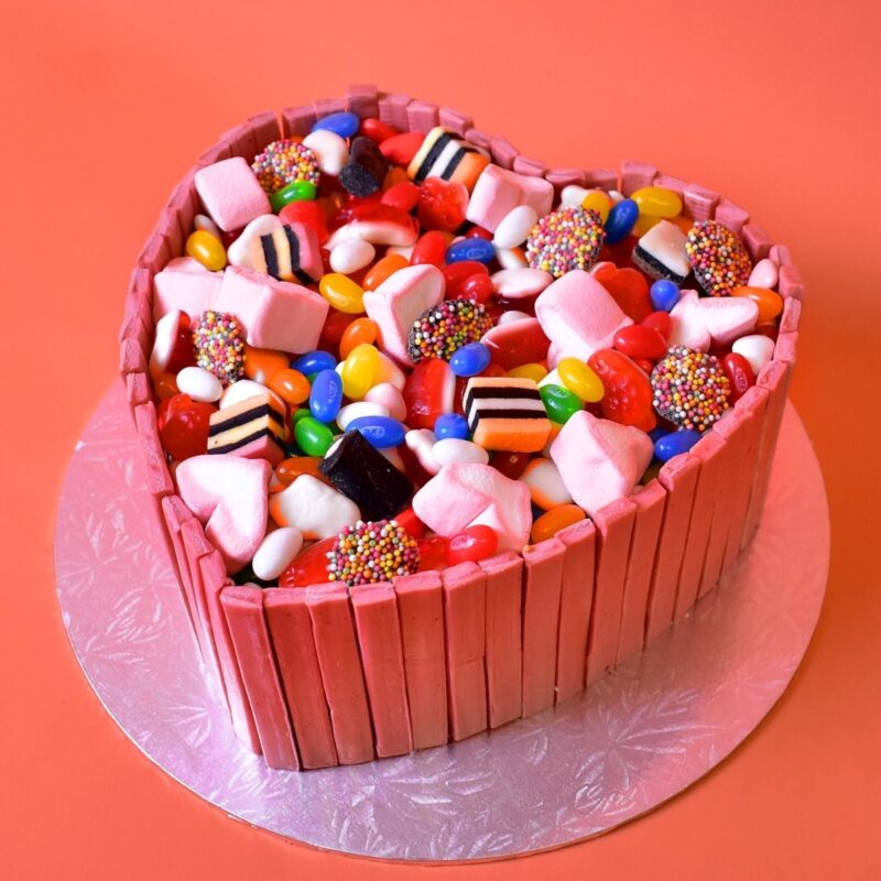 Heart Shaped Cakes And Candies
