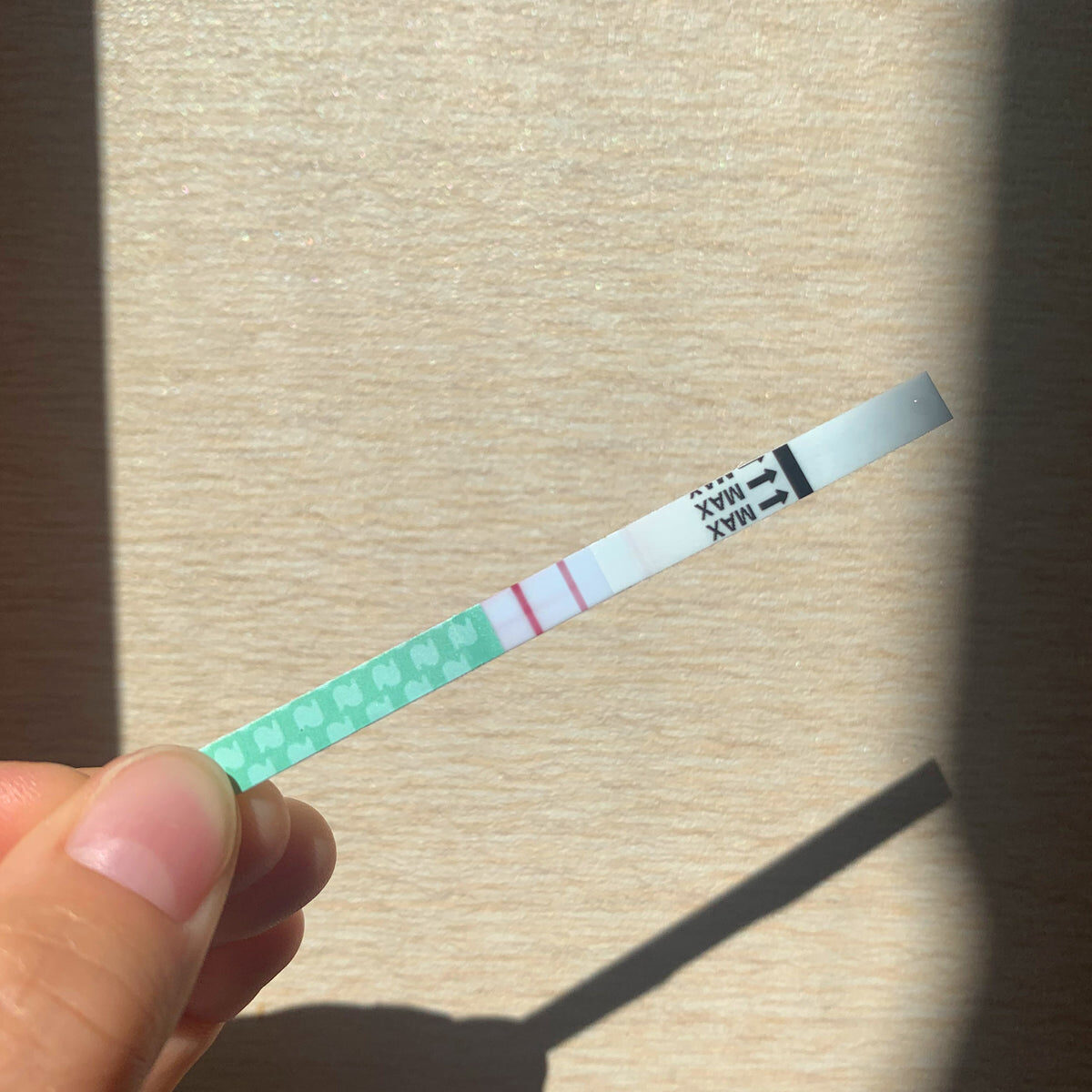 Image Of A Pregnancy Test Strip With Two Lines