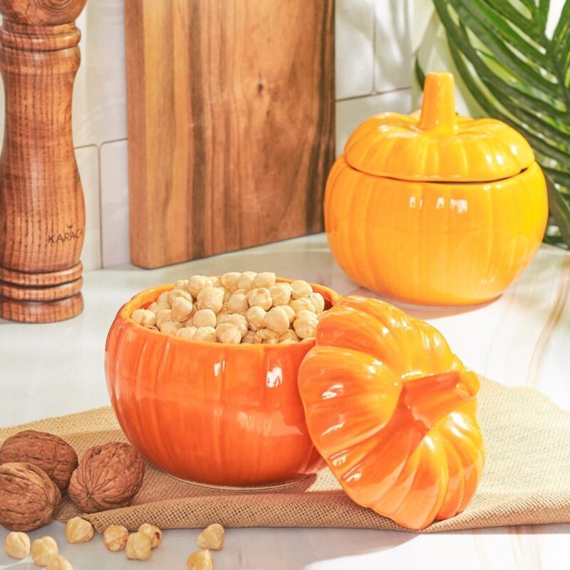 Pumpkin-shaped Cookie Jar
