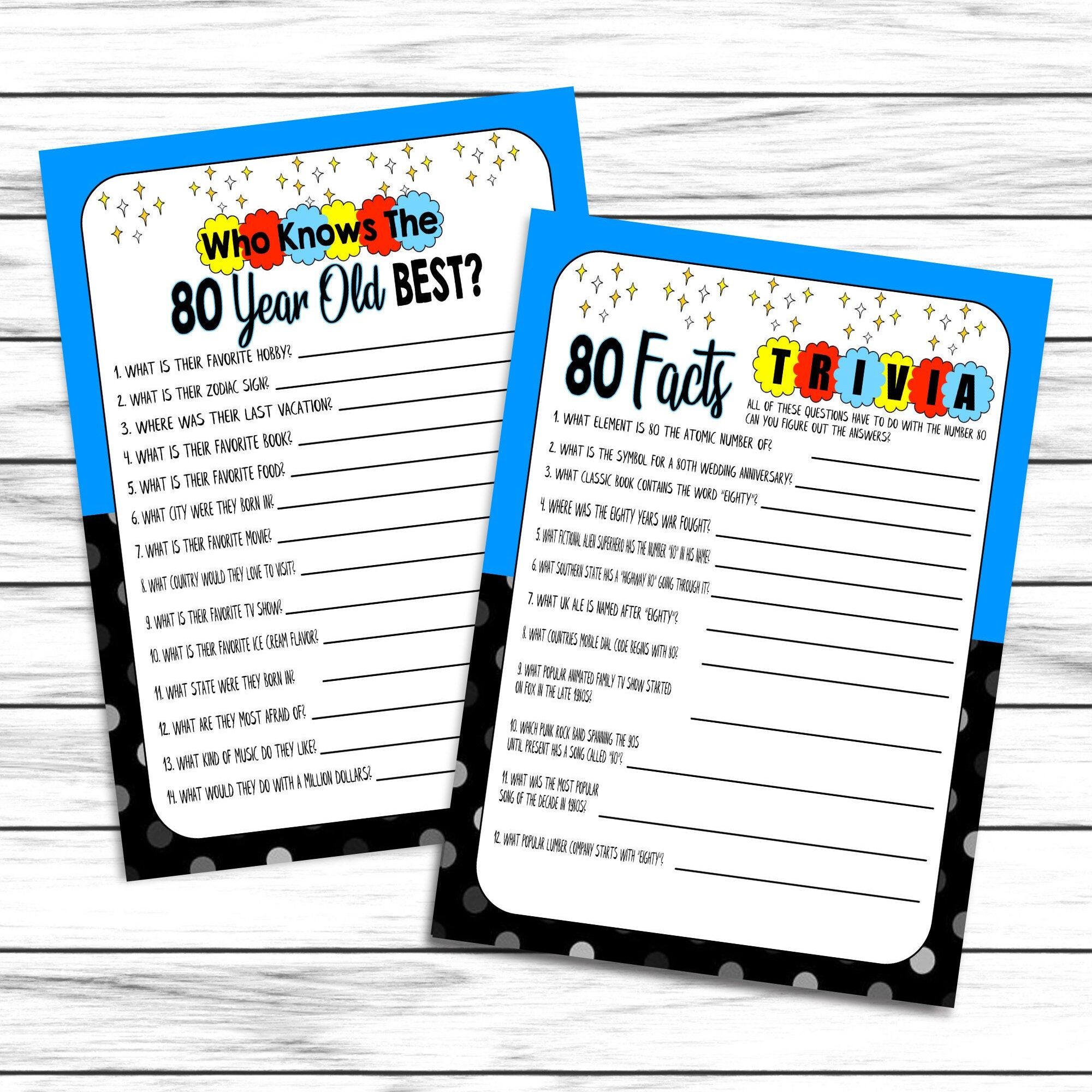 80th Birthday Party Games