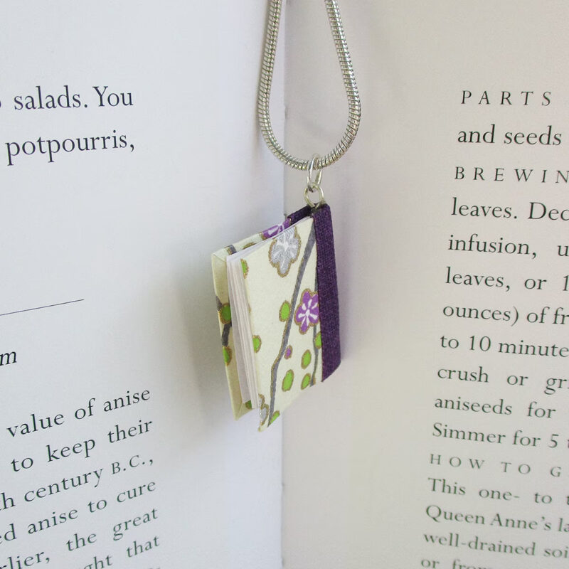 Miniature Book Necklace