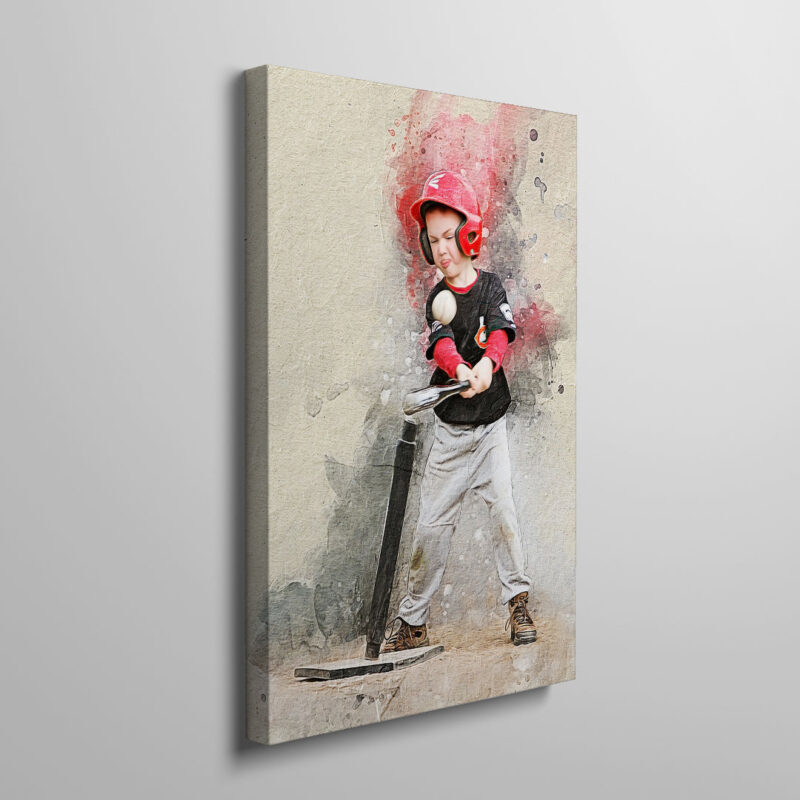 baseball photo painting